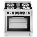 Masina de gatit cu 5 arzătoare și cuptor electric cu convecție EKA, dimensiuni 900 x 600 x 900 mm