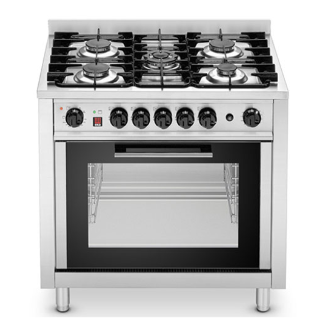 Masina de gatit cu 5 arzătoare și cuptor electric cu convecție EKA, model EKC 96.3, dimensiuni 900 x 600 x 900 mm