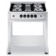 Masina de gatit pe gaz din oțel inoxidabil cu 5 arzătoare EKA, model EKTP 96, dimensiuni 900 x 620 x 907 mm și masă încorporată