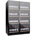 Vitrina de vinuri Nevada Concept NW280D-FG, 280 sticle, doua zone, negru