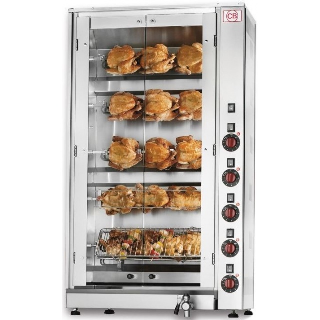 Rotisor electric CB ITALIA 14100458 - E-15P-S5,5 tepuse, 15 pui