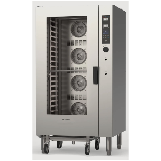 Cuptor gastronomic electric TECNOINOX Tecnocombi seria XTRA D cu 20 tăvi GN1/1 și cărucior suport tavă GN1/1