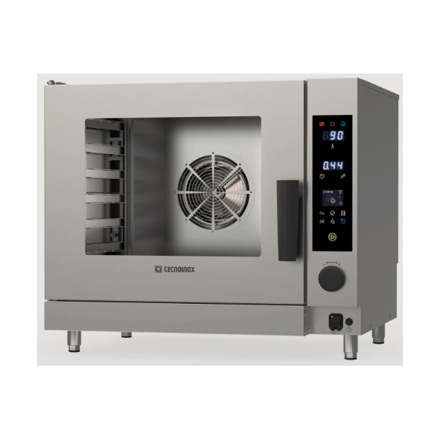 Cuptor gastronomic pe gaz TECNOINOX Tecnocombi seria XTRA D cu 6 tăvi GN1/1, control electronic și sondă de bază