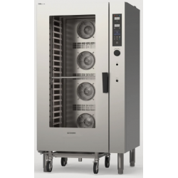 Cuptor gastronomic pe gaz TECNOINOX Tecnocombi seria XTRA D cu 20 tăvi GN1/1 si cărucior cu suport pentru tăvi
