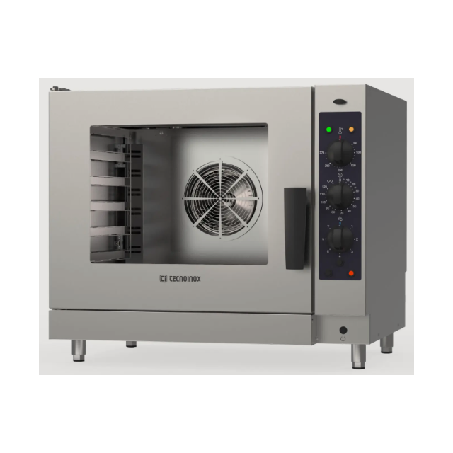 Cuptor gastronomic pe gaz TECNOINOX Tecnocombi seria XTRA M cu 6 tăvi GN1/1, control electromecanic si abur direct