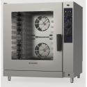 Cuptor gastronomic pe gaz TECNOINOX Tecnodual seria M cu 10 tăvi GN1/1, cu control electromecanic și abur direct