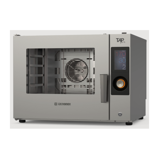 Cuptor patiserie pe gaz TECNOINOX TAP Pastry cu 5 tăvi, ecran tactil, boiler, sondă de încălzire și spălare automată