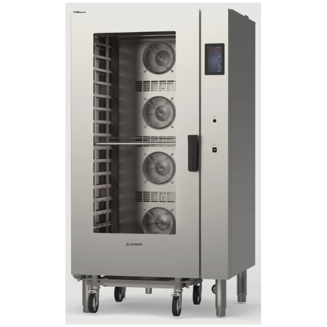 Cuptor patiserie pe gaz TECNOINOX Tecnobake NEXT cu 16 tăvi si boiler compatibil cu căruciorul pentru 20 de tăvi GN1/1
