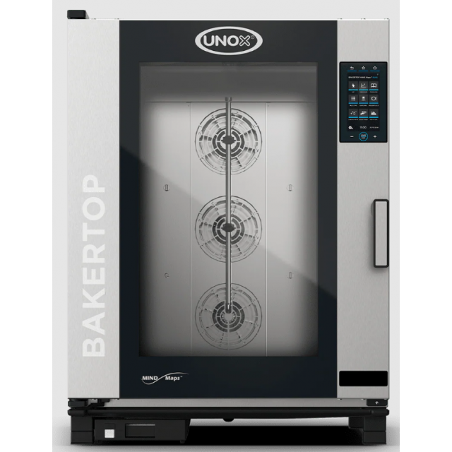 Cuptor de patiserie pe gaz UNOX BAKERTOP MIND.Maps PLUS cu capacitate 10 tăvi 600x400 si comenzi touch screen cu display 9.5"