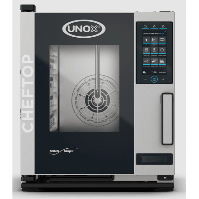 Cuptor gastronomic electric UNOX CHEFTOP MIND.Maps COMPACT PLUS cu 5 tăvi GN 1/1 si comenzi touch screen cu display 9.5"