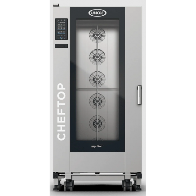 Cuptor gastronomic pe gaz UNOX CHEFTOP MIND.Maps PLUS cu 20 tăvi GN 1/1 si comenzi touch screen cu display 9.5"