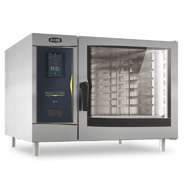 Cuptor gastronomic electric ZANUSSI Magistar Combi TI cu capacitate 6 tavi GN 2/1 si ușă cu 3 geamuri