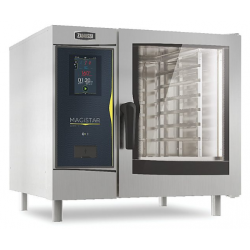 Cuptor pe gaz fără boiler ZANUSSI Magistar Combi TI cu capacitate 6 tavi GN 1/1, ecran tactil si ușă cu 3 geamuri