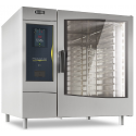 Cuptor pe gaz fără boiler ZANUSSI Magistar Combi TI cu capacitate 10 tavi GN 2/1, ecran tactil si ușă cu 3 geamuri