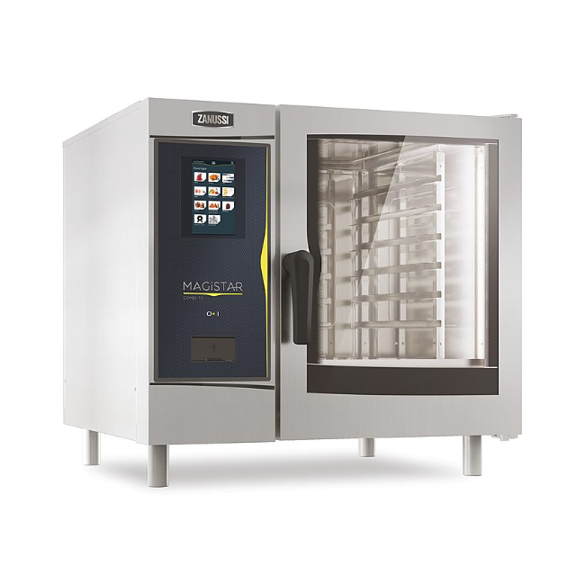 Cuptor gastronomic pe gaz GPL cu boiler ZANUSSI Magistar Combi TS cu capacitate 6 tavi GN 1/1, ecran tactil si ușă cu 3 geamuri