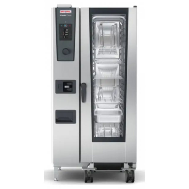 Cuptor gastronomic pe gaz RATIONAL CombiMaster Plus XS cu capacitate 20 tavi GN 1/1 si generator abur