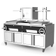 Gratar profesional PARRILLA Seria F cu cos de fum, baza de depozitare pe roti si suprafata de prajire 2 gratare 500X620 mm Gratar profesional PARRILLA Seria F cu cos de fum, baza de depozitare pe roti si suprafata de prajire 2 gratare 500X620 mm