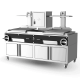 Gratar profesional PARRILLA Seria F cu cos de fum, baza de depozitare pe roti si suprafata de prajire 2 gratare 630X620 mm Gratar profesional PARRILLA Seria F cu cos de fum, baza de depozitare pe roti si suprafata de prajire 2 gratare 630X620 mm
