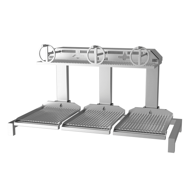 Gratar profesional incorporat ROASTER Parrilla Grill Built-in cu suprafata de prajire 3 Gratare 500X620 mm