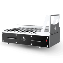 Gratar pe carbuni cu blat de lucru ROASTER Churrasco cu capacitate 2 grătare 830x500mm si 9 frigărui 8x8x500 mm