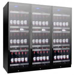 Vitrina de vinuri Nevada Concept NW470T-FGL, 470 sticle, 3 zone, negru