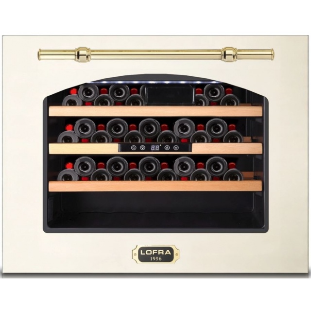 Vitrina de vinuri LOFRA Dolcevita ZBRBI24T, 24 sticle, 1 zone temperatura +3 +18 °C, finisaj bej