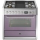Aragaz Steel Genesi, 90X60cm, 6 arzatoare, cuptor electric multifunctional, timer, aprindere electronica, inox