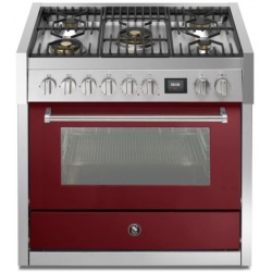 Aragaz Steel Genesi, 90X60cm, 6 arzatoare, cuptor electric multifunctional, timer, aprindere electronica, negru antracit