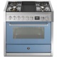 Aragaz Steel Genesi, 90X60cm, 6 arzatoare, cuptor electric multifunctional, timer, aprindere electronica, visiniu