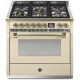 Aragaz Steel Ascot, 90X60cm, 6 arzatoare, cuptor electric multifunctional, timer, aprindere electronica, celeste