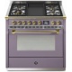 Aragaz Steel Ascot, 90X60cm, 6 arzatoare, cuptor electric multifunctional, timer, aprindere electronica, inox