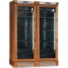 Vitrina de vinuri Klimaitalia CLW 820 L cu 2 usi, capacitate 764 litri, temperatura +4°/ +18°C, nuc
