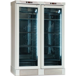 Vitrina de vinuri Klimaitalia CLW 820 L cu 2 usi, capacitate 764 litri, temperatura +4°/ +18°C, alb