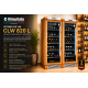 Vitrina de vinuri Klimaitalia CLW 820 L cu 2 usi, capacitate 764 litri, temperatura +4°/ +18°C, alb
