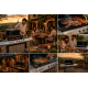 Gratar mobil PIANETAGRILL PIANETAGRILL44 INOX plită mare de 750×450 mm și rafturi laterale practice