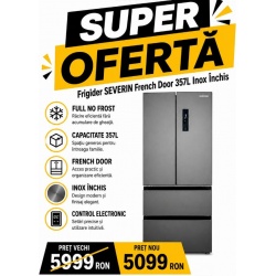 Frigider Side by Side Severin SBS 8991 562L 359KWh/an Full No Frost Antracit