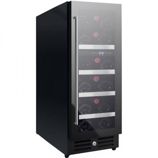 Vitrina de vinuri Nevada Concept NW20D-FGL, 20 sticle, doua zone, negru
