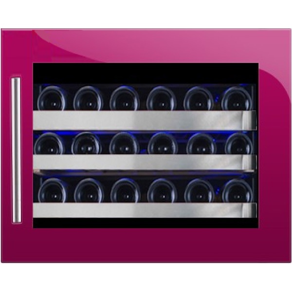 Vitrina de vinuri incorporabila Nevada Color NW24S-SSL-SC-4006, 24 sticle, Violet (RAL 4006)