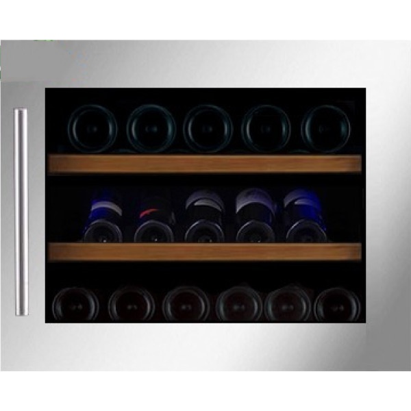 Vitrina de vinuri incorporabila Nevada Concept NW28S-S, 28 sticle, inox