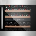 Vitrina de vinuri incorporabila Nevada Concept NW40D-FGS, 40 sticle, doua zone, inox/negru