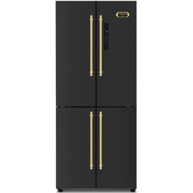Side by Side Lofra GFRNM619/O, Capacitate 519L, No Frost, 4 Usi, H 186 cm, Negru