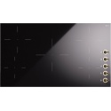 Plita inductie incorporabila ILVE Nostalgie HVI395N 90 cm, 5 zone gatit, booster, functie Bridge, sticla ceramica neagra