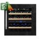 Vitrina de vinuri incorporabila Nevada Color NW40D-SS-SC, 40 sticle, doua zone, negru