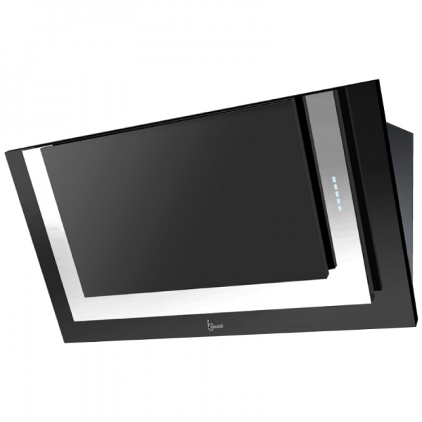 Hota design Baraldi Surf 01SUR090BL70, 90 cm, 700 m3/h, sticla neagra
