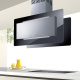 Hota insula Baraldi Trisia isola 01TRSIS090STB80, 90 x 43 cm, 800 m3/h, sticla neagra/inox