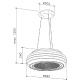 Hota insula suspendata Sirius SILT 27 HIVE-GOLD, 69 cm, 550 m3/h, ceramica, Auriu