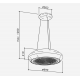 Hota insula suspendata Sirius SILT 26 DERUTA-COPPER, 69 cm, 550 m3/h, ceramica, Cupru