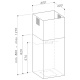 Hota insula Sirius MO 405, 40 cm, 730 m3/h, Inox