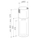 Hota insula Sirius MO 404, 36 cm, 730 m3/h, Inox