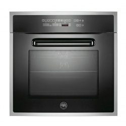 Cuptor incorporabil Bertazzoni Design F60CONXE/12, 60cm, 65l, grill, convectie, autocuratare pirolitica, stica neagra / inox